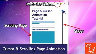 [Cartoon Animator Tutorial] Cursor and Scrolling Page Animation