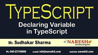 How to Declare Variable in Typescript | Typescript Basics for Beginners | Naresh i Technologies