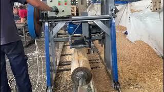 WOOD TURNING MACHINE, LATHE TURNING, LOGS TURNING, LOG CABINS