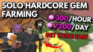 SOLO HARDCORE GEM FARMING | 7200 PER DAY | ROBLOX Tower Defense Simulator