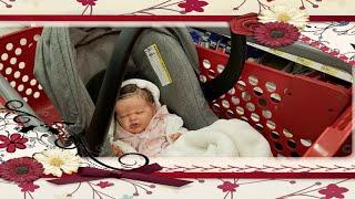 Traveling With Realistic Baby Doll- Reborn Baby Goes Shopping At Awesome Target