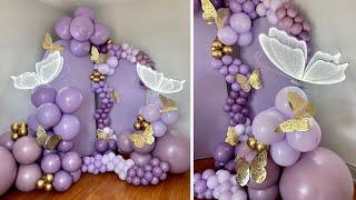 Balloon Garland Backdrop & Butterflies