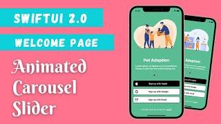 SwiftUI 2.0 Welcome Page - Custom Animated Carousel Slider | Page Indicator - SwiftUI Tutorials