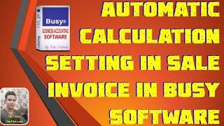 Gst automatic calculation in sale invoice in busy software in hindi II tally honey