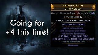 Crafting a +4 amulet in PoE 3.19
