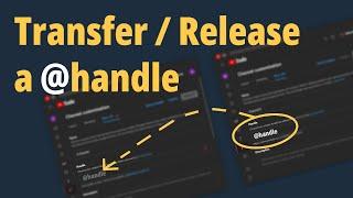 How to release or transfer a YouTube Handle to another channel