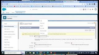 Add a custom field to the Contact object in Salesforce