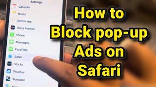 How to block pop up ads in safari on iPhone