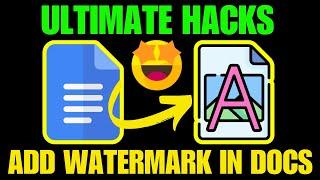 Google Docs Background Image: How to Add a Background Image in Google Docs - Change set a Background