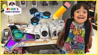 Back to School Shopping and Fidget Spinner Toy Hunt with Ryan's Family Review