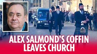 Piper leads Alex Salmond's coffin on emotional final journey