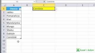 Excel - Jak stworzyć dynamiczną listę rozwijaną na tabeli   porada #243