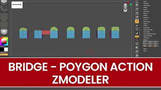 ZModeler - Bridge Polygon Action - ZBrush Tutorial