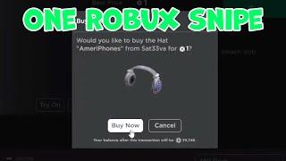 Sniping a Limited for 1 Robux
