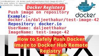 Push Docker Image to Docker Hub Remote Registry | Docker Registry Setup