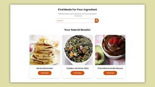 Food Recipe App Using API | Vanilla JS Project