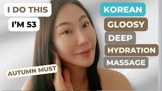 Korean glossy tightened face in 10 Min l K-glossy deep hydration Facial l Easy to do, Instant Result