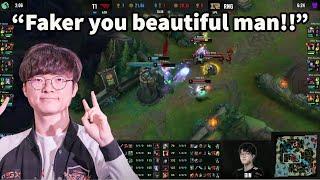 Faker With The Insane Movement To Outplay The 1v3 Dive!!