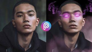 Quick Edit: Smoke Effect/Glowing Eye | Picsart Tutorial