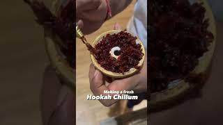 Making a fresh hookah chillum on Oblako Hookah Phunnel Bowl / Chillum