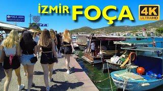 Eski Foça Walking Tour 4K UHD | A Must see stunning beauty, Foca İzmir Türkiye