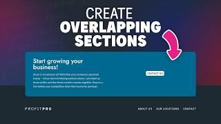 Easily create overlapping sections on a website