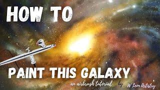 Learn to airbrush with this galaxy painting tutorial! Easy simple airbrush techniques anyone can do