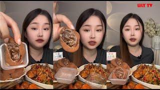 XiaoYu Mukbang ASMR MUKBANG SATISFYING  Mukbang Chinese Food 중국 음식 먹기 Lily NO 391