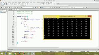 C Programming - Multiplication table using nested do while loop