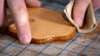 Edge Burnishing Vegetable Tanned Leather, The Simple Way - Stock and Barrel #leathercraft