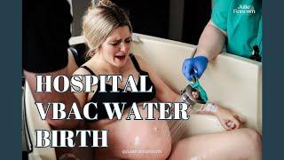 RARE Hospital VBAC Water Birth, Dad Catches Baby! - The Birth of Alison