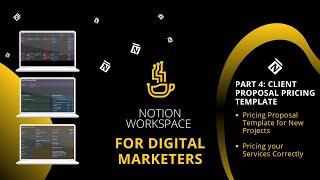 Notion Workspace for Digital Marketing & SEO | Part 4: Project Pricing Proposal Free Template