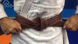 HOW TO TIE A JUDO BELT in Olympic