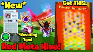 *New* BEST Red Hive Meta Guide! How To Make MORE Honey With Red Hive BUFF! (Bee Swarm Sim)
