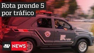 Rota prende 5 por tráfico de drogas em SP