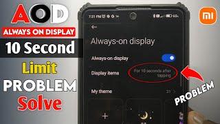 Remove Always On Display 10 Second Limit | Miui 14 Always On Display 10 Seconds