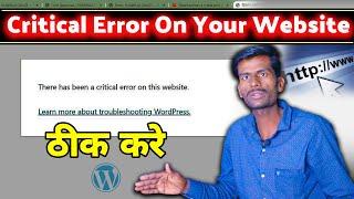 There has been a critical error on your website troubleshooting problem fix  | critical error