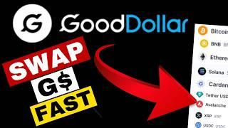 Swap ANY Crypto with GoodDollar! G$ Token Swap to CELO Tutorial [GoodDapp]