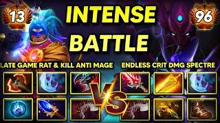 INTENSE HARD CARRY BATTLE | LATE GAME RAT & KILL ANTI MAGE VS. ENDLESS CRIT DAMAGE SPECTRE | DOTA 2