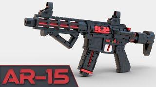 LEGO AR-15 | 20 + ATTACHMENTS | FIELD STRIP | SHRAPNEL X AM ARMS