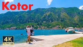 Kotor to Dobrota Montenegro  4K Bay of Kotor Bike Tour 2022