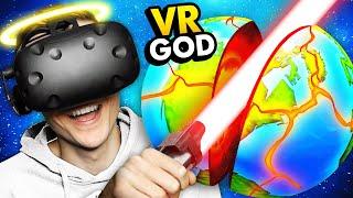 CREATING And DESTROYING THE WORLD As VR GOD (Deisim VR Funny Gameplay)