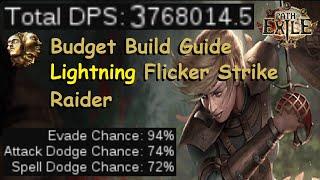 1Ex Budget Build Guide | Lightning Flicker Strike Raider | PoE 3 13