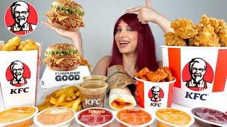 ASMR KFC BUFFALO WRAP ,TOWER ZINGER BURGER, KFC CHICKEN WING, CHICKEN POPCORN& GRAVY MUKBANG