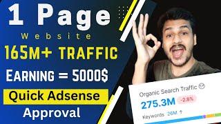 Earn 5000$ Single Page Site Traffic 165M | Tool Website Full Case Study | Fast AdSense Approval