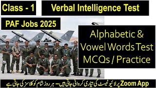 B2/Vorlesung Nr. 1 - Verbaler Intelligenztest - Alphabetik-Testvorbereitung - Paf neue Jobs 2025