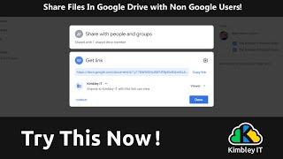 How to Share files in Google Drive with Non Google Account Users
