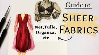 Sheer fabrics | Fashion Illustration | Art Studio by Srabani