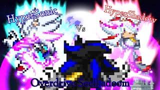 Hyper Sonic & Hyper Shadow Vs Overdrive Seelkadoom||Sprite Animation|| #overdrivecollab