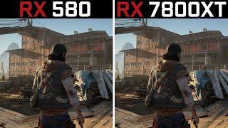 RX 580 vs RX 7800 XT - Test in 10 Games - How big is the difference?